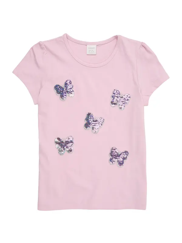 Lindex Lindex Majica  azur / ljubičasta / prljavo roza / srebro