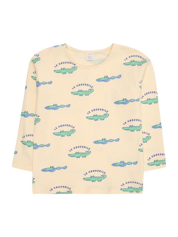 Lindex Lindex Majica 'Crocodile'  svijetloplava / svijetložuta / svijetlozelena