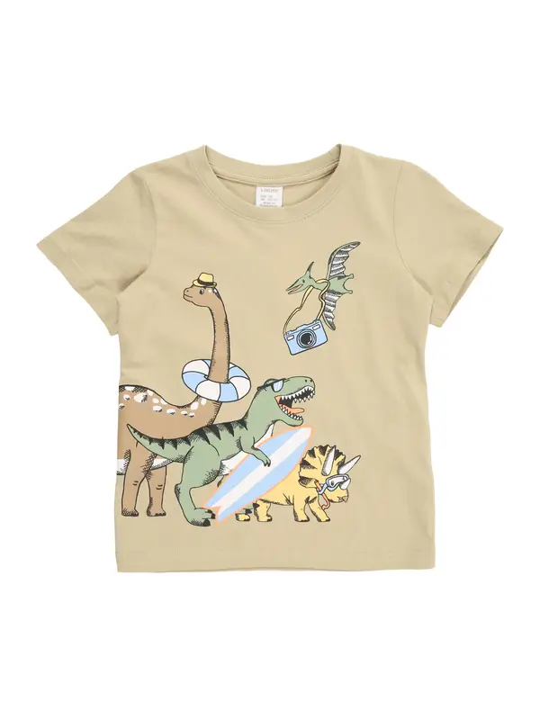 Lindex Lindex Majica 'Dino'  bež / žuta / svijetlozelena / bijela