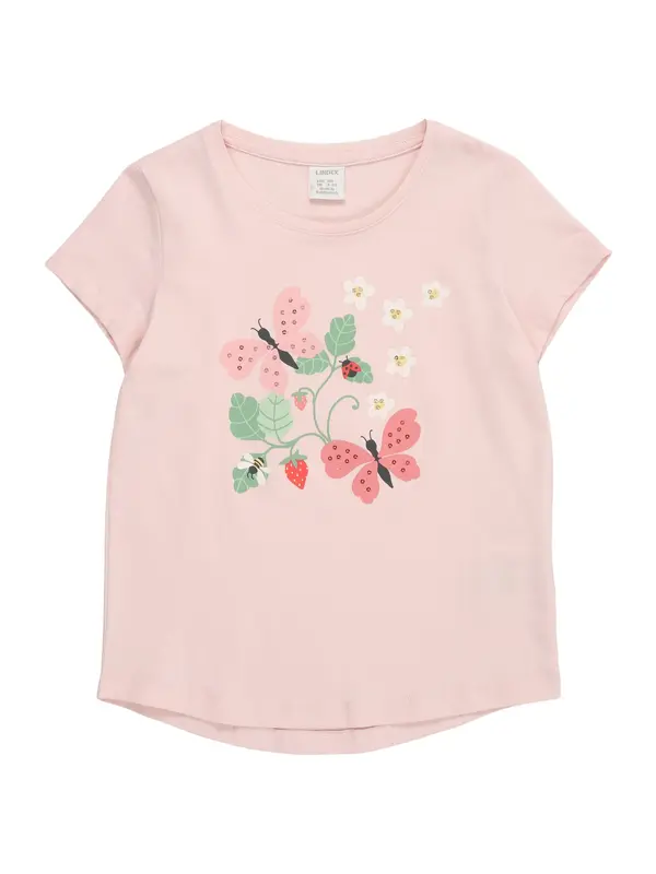 Lindex Lindex Majica  menta / svijetloroza / crvena / bijela