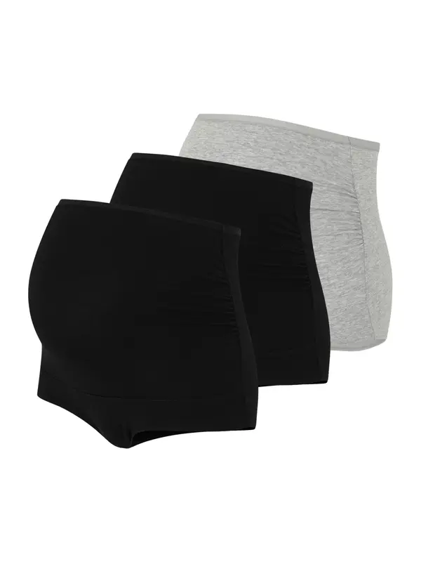 Lindex Maternity Lindex Maternity Hipster gaćice  siva melange / crna