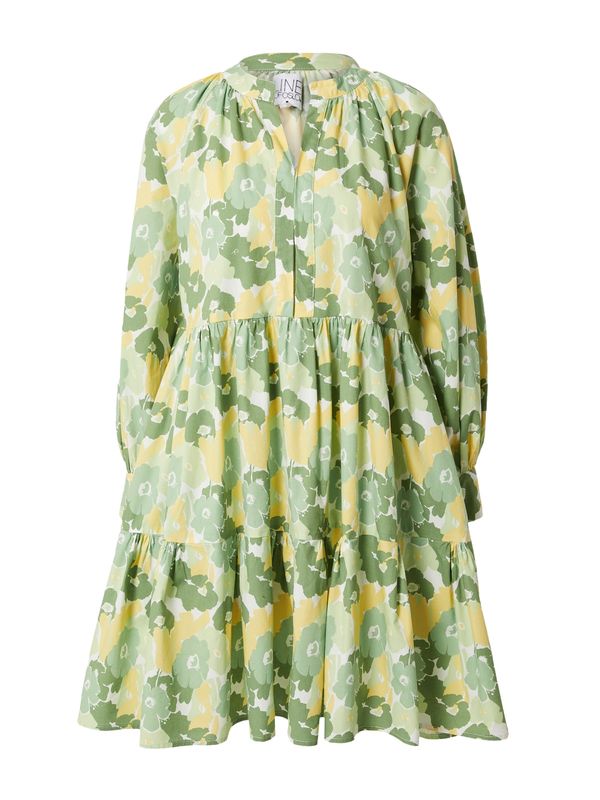 Line of Oslo Line of Oslo Košulja haljina  zelena / svijetlozelena / svijetlonarančasta / bijela