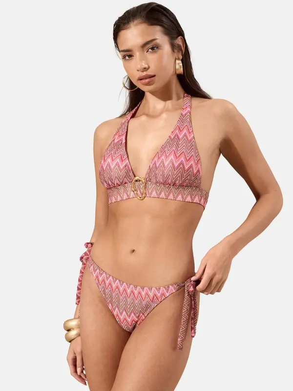 Lipsy Lipsy Bikini donji dio  bež / smeđa / prljavo roza / crvena