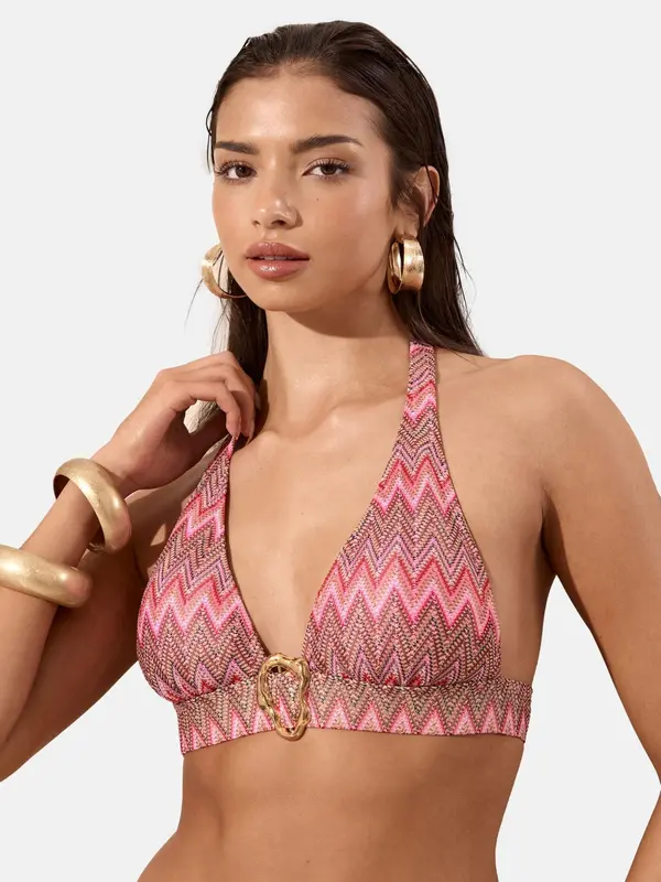 Lipsy Lipsy Bikini gornji dio  bež / roza / roza