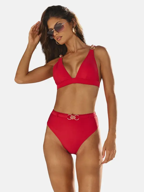 Lipsy Lipsy Bikini gornji dio  tamno crvena