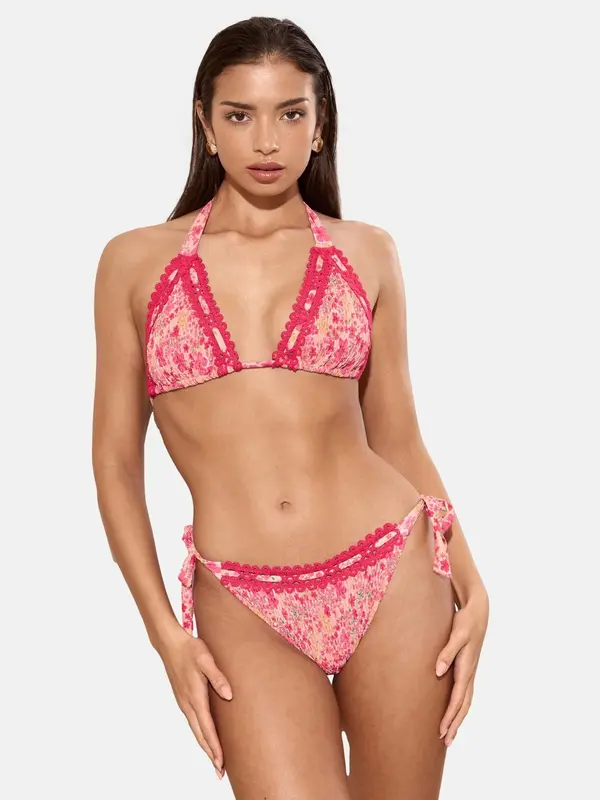 Lipsy Lipsy Bikini  pastelno narančasta / roza / magenta / svijetloroza