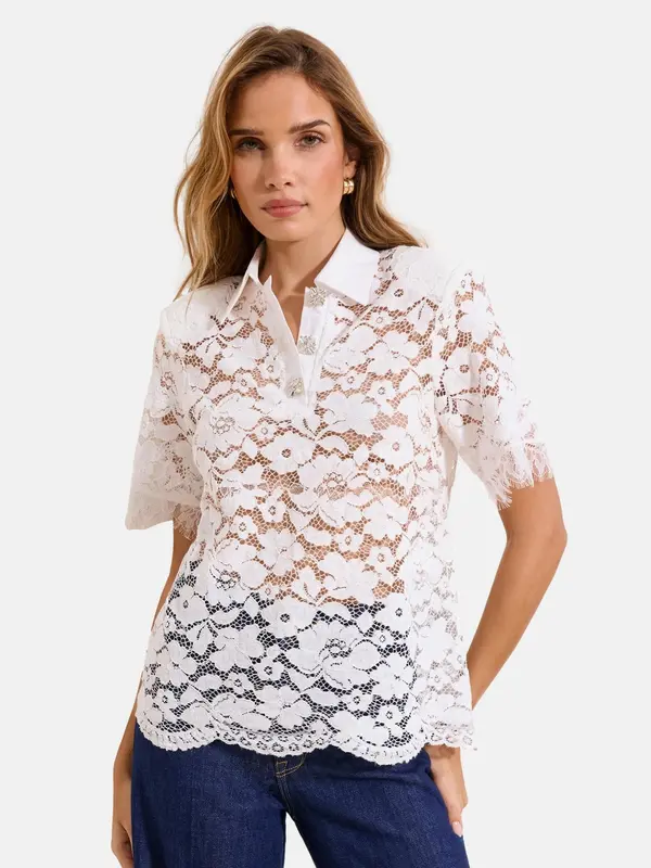Lipsy Lipsy Bluza  bijela