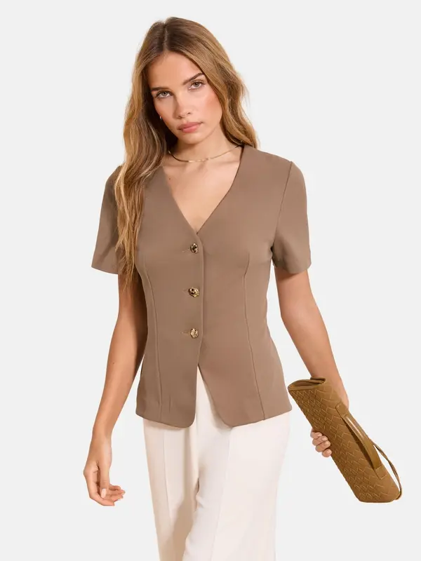 Lipsy Lipsy Bluza  boja devine dlake (camel)