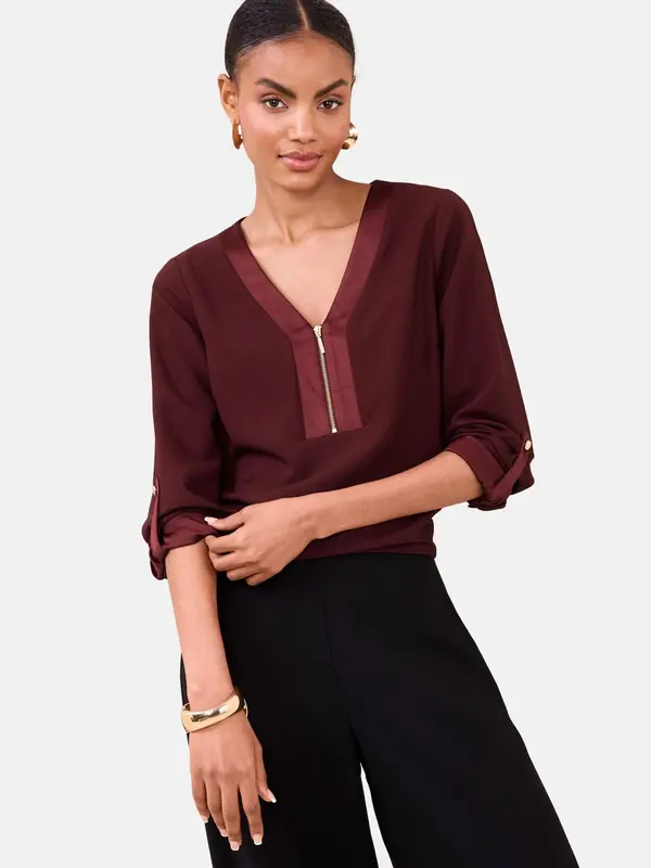 Lipsy Lipsy Bluza  burgund / trešnja crvena