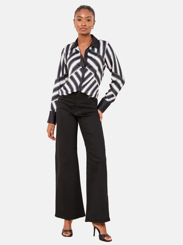 Lipsy Lipsy Bluza  crna / bijela