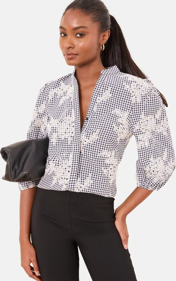Lipsy Lipsy Bluza  crna / bijela / bijela