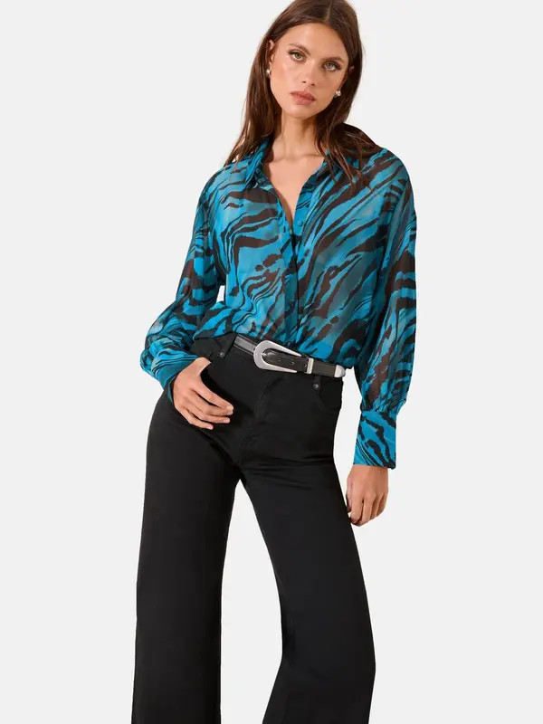 Lipsy Lipsy Bluza  crno plava / crna