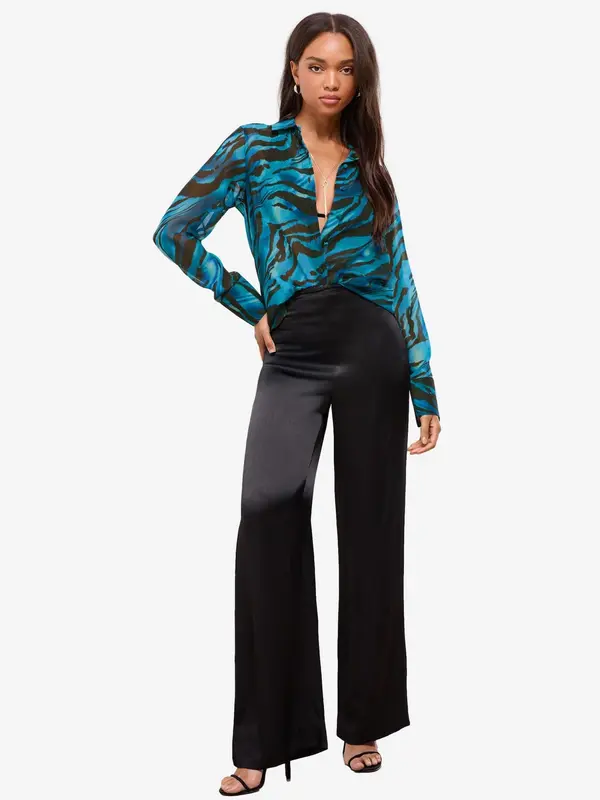 Lipsy Lipsy Bluza  plava / crna