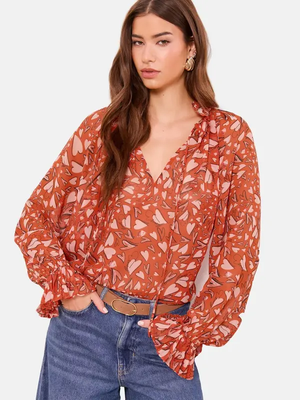 Lipsy Lipsy Bluza  roza / hrđavo crvena / crna