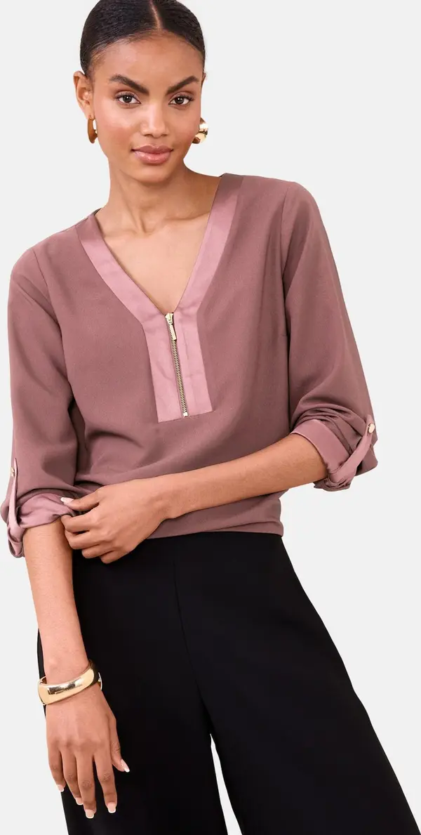 Lipsy Lipsy Bluza  sivkasto ljubičasta (mauve) / roza