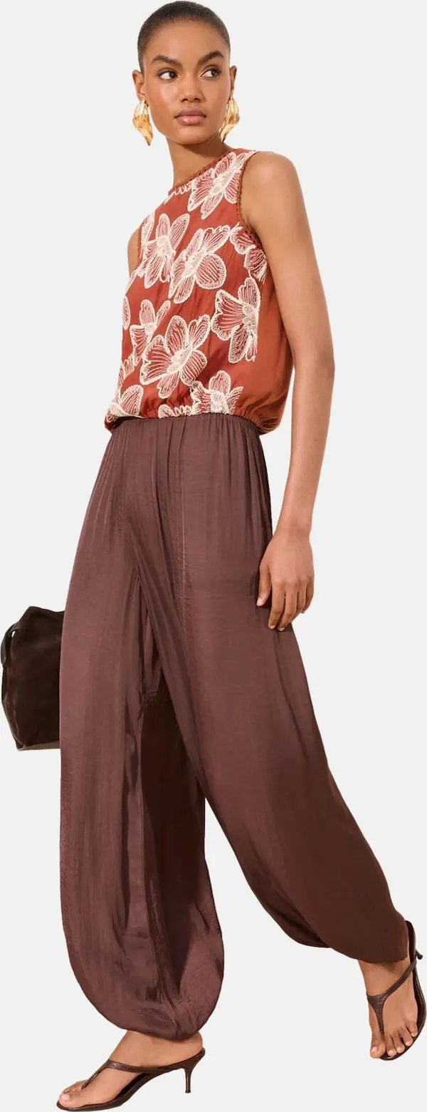 Lipsy Lipsy Bluza  smeđa / bijela