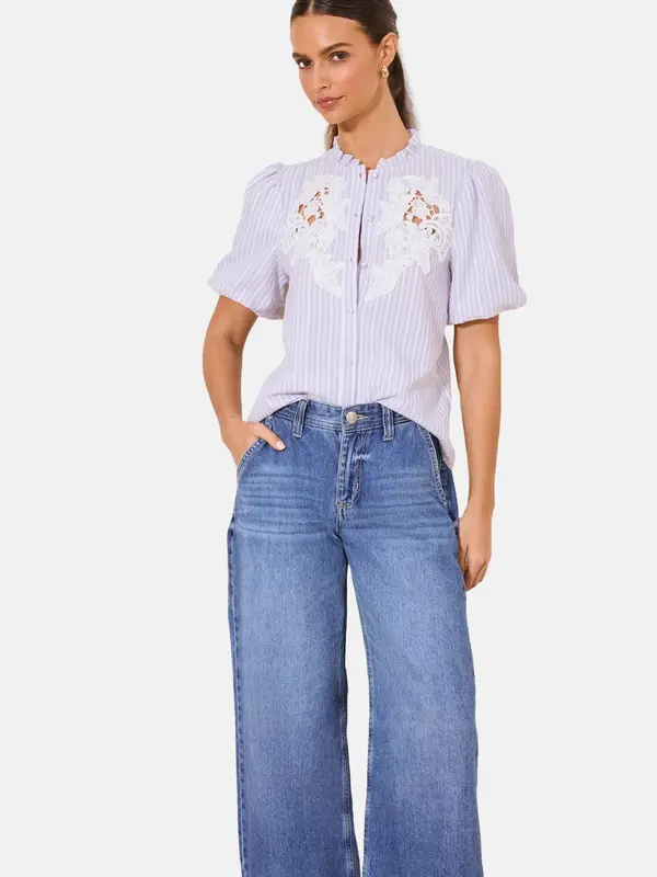 Lipsy Lipsy Bluza  svijetloljubičasta / bijela