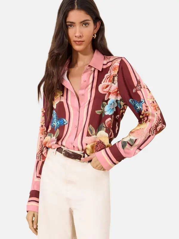 Lipsy Lipsy Bluza  svijetloplava / žuta / roza / krvavo crvena