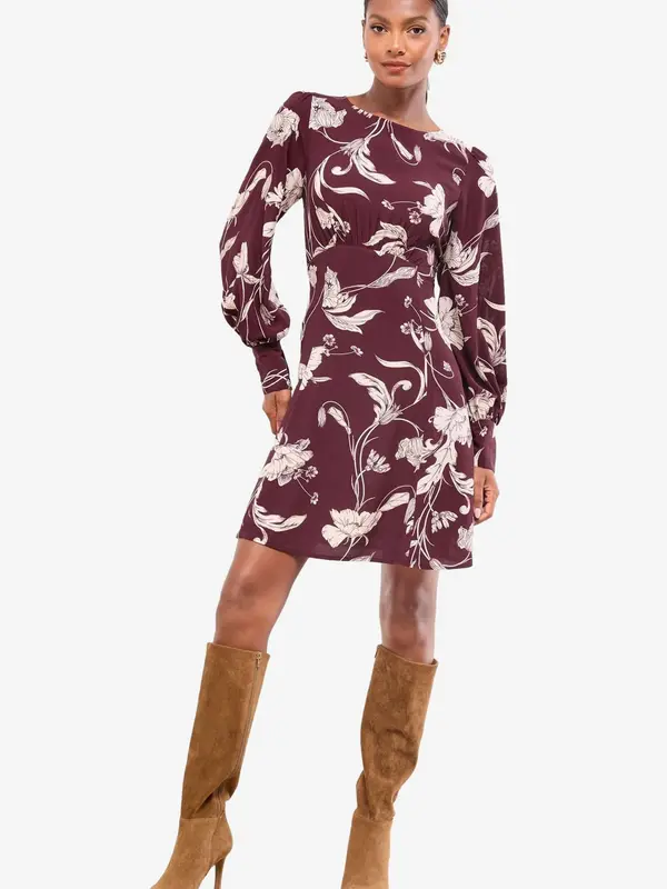 Lipsy Lipsy Haljina  burgund / bijela