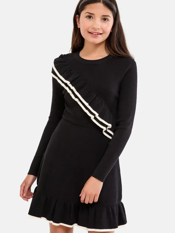 Lipsy Lipsy Haljina  crna / bijela