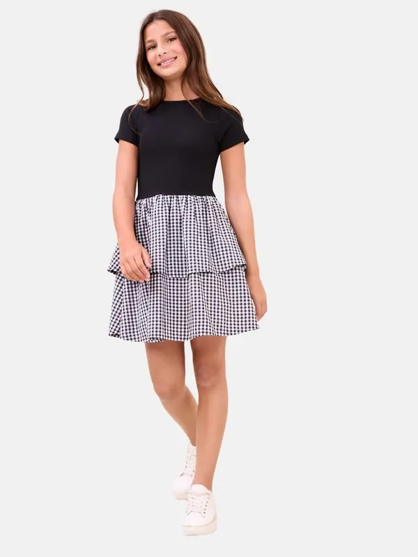 Lipsy Lipsy Haljina  crna / bijela