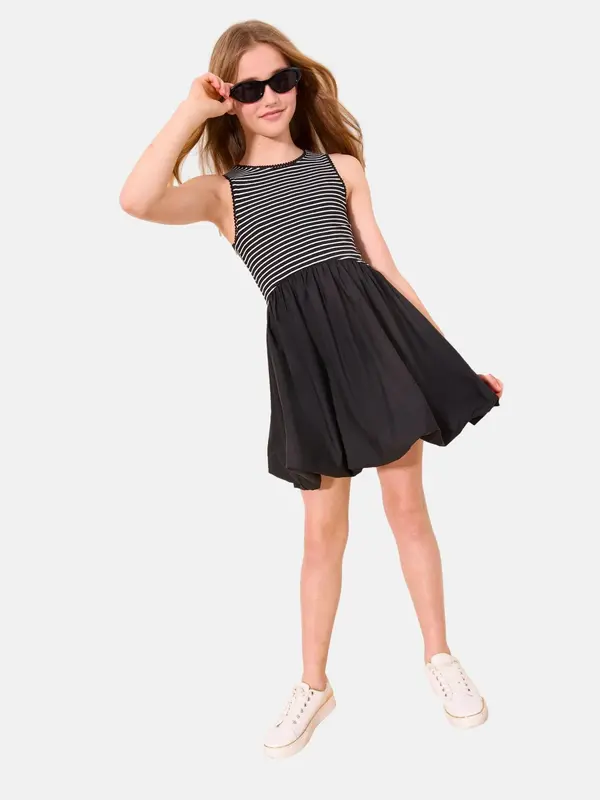 Lipsy Lipsy Haljina  crna / bijela