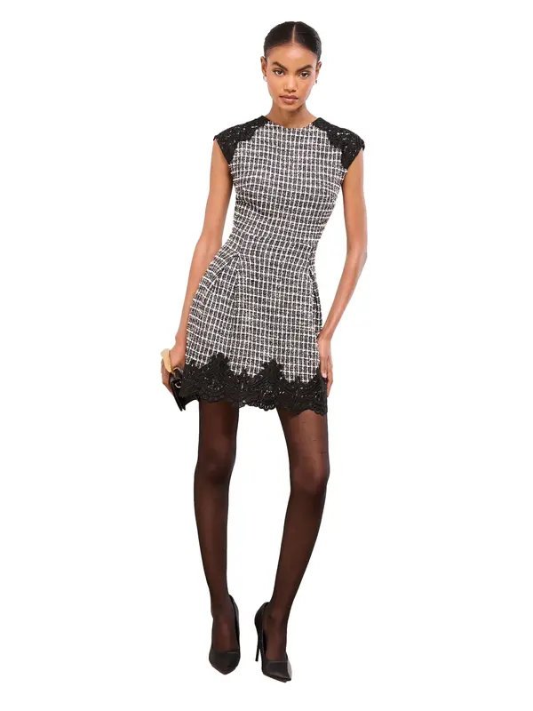 Lipsy Lipsy Haljina  crna / srebro