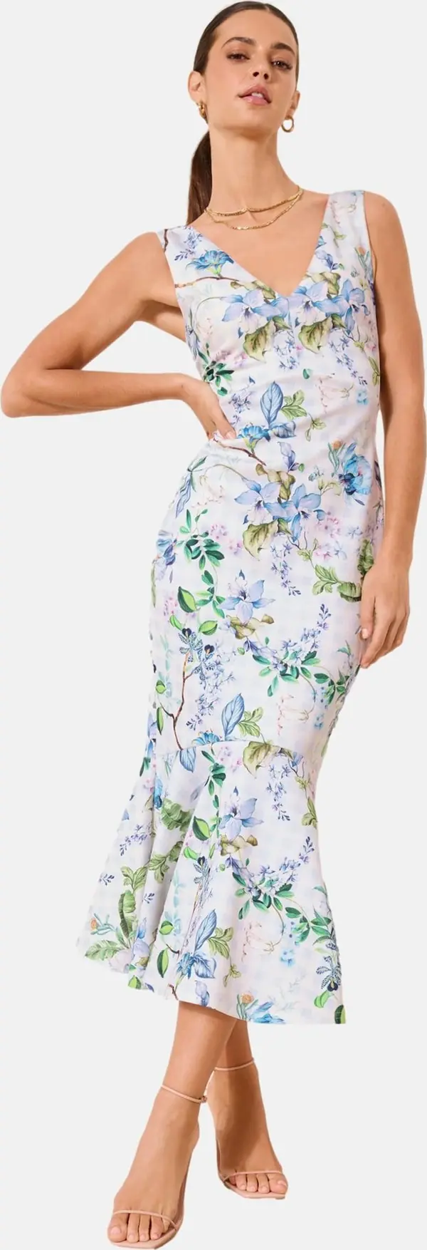 Lipsy Lipsy Haljina  svijetloplava / zelena / lila / bijela