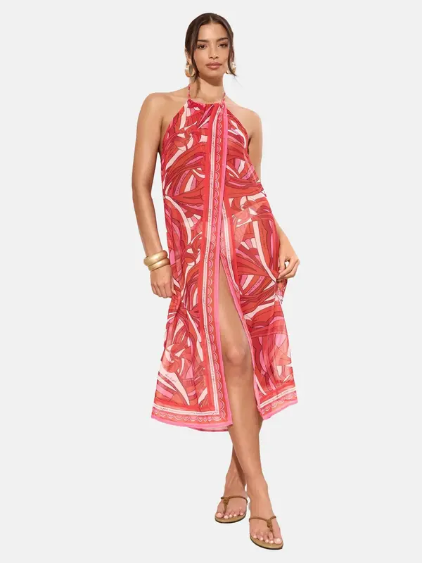 Lipsy Lipsy Haljina za plažu 'Halter Beach'  roza