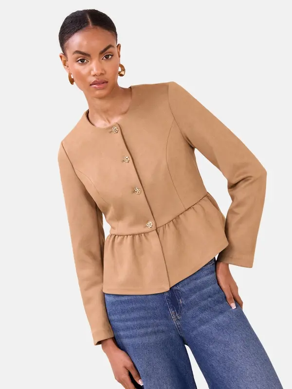 Lipsy Lipsy Prijelazna jakna  boja devine dlake (camel)