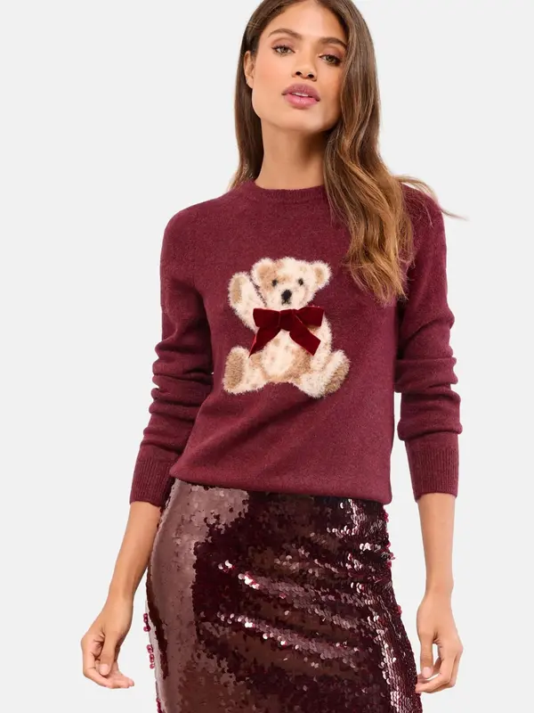 Lipsy Lipsy Pulover  bež / svijetlobež / burgund