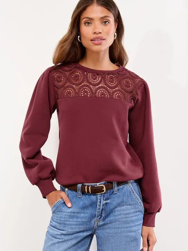 Lipsy Lipsy Sweater majica  burgund