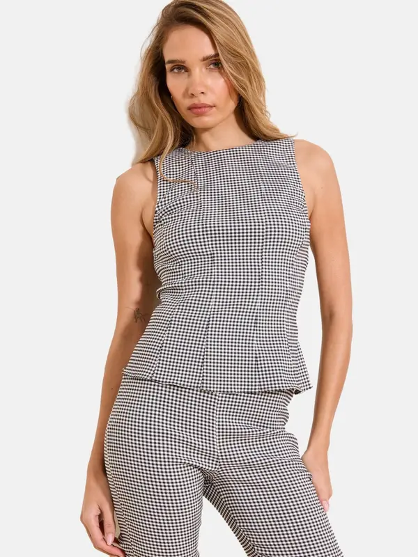 Lipsy Lipsy Top  crna / bijela