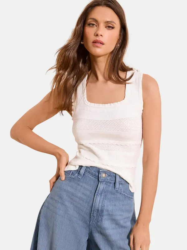 Lipsy Lipsy Top s naramenicama  bijela