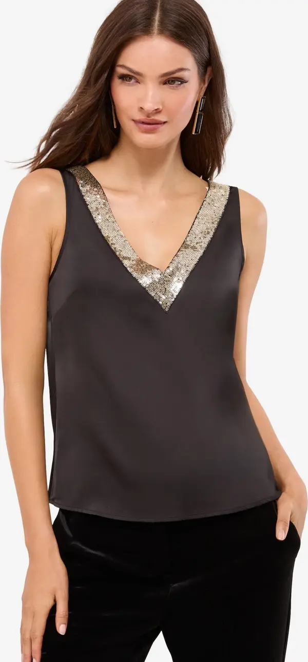 Lipsy Lipsy Top  zlatna / crna