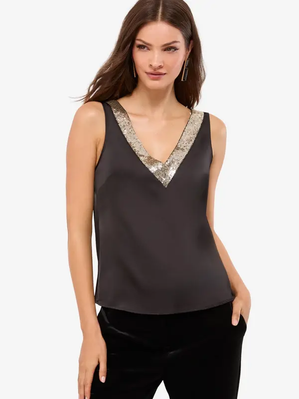 Lipsy Lipsy Top  zlatna / crna
