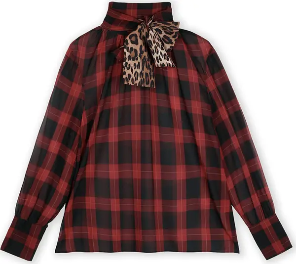 Lola Casademunt Lola Casademunt Bluza  svijetlobež / zeleno smeđa / tamno crvena / crna