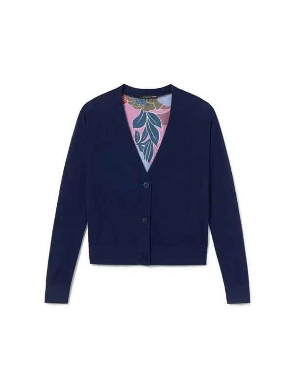 Lola Casademunt Lola Casademunt Kardigan  morsko plava / svijetloplava / orhideja bijela / burgund