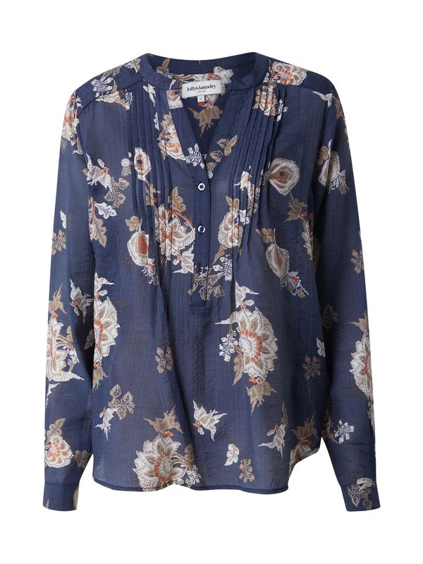 Lollys Laundry Lollys Laundry Bluza  bež / tamno plava / smeđa / narančasta