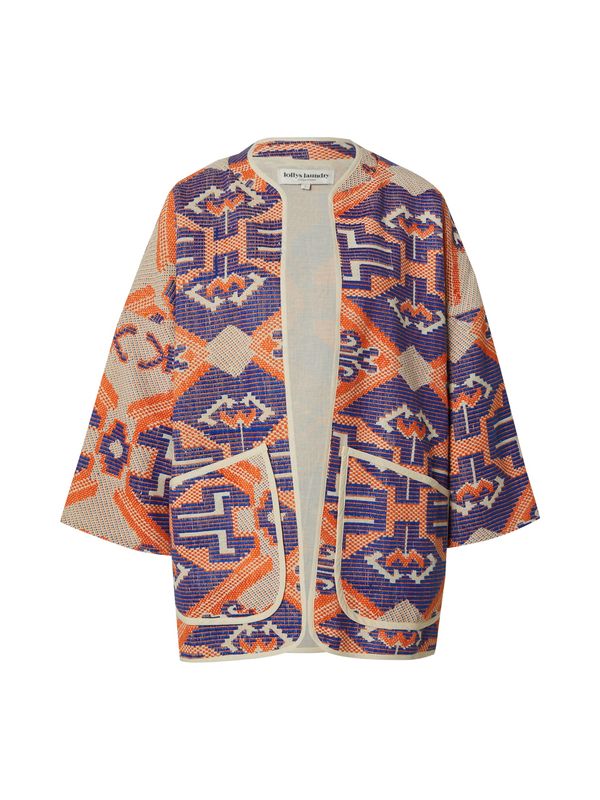 Lollys Laundry Lollys Laundry Kardigan 'Lulu'  bež / kraljevsko plava / narančasta