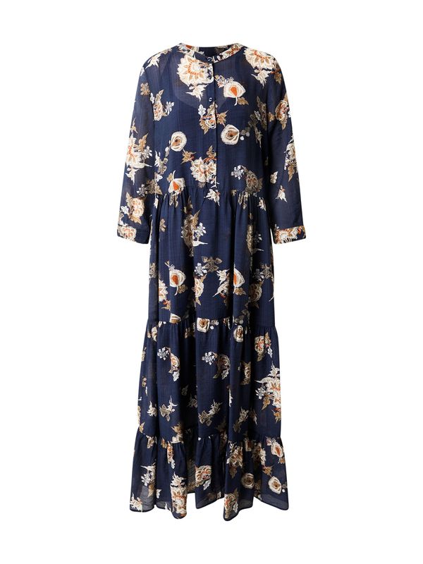 Lollys Laundry Lollys Laundry Košulja haljina 'Nee'  svijetlobež / tamno plava / zeleno smeđa / tamno narančasta