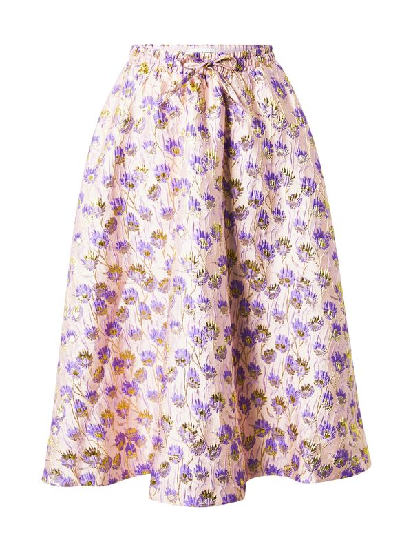 Lollys Laundry Lollys Laundry Suknja 'Bristol'  zlatna / svijetloljubičasta / rosé