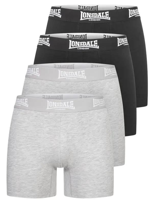 LONSDALE LONSDALE Bokserice  siva melange / crna / bijela