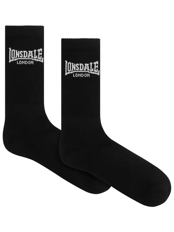 LONSDALE LONSDALE Čarape ' Gilbert '  crna / bijela