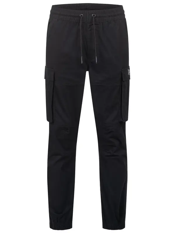 LONSDALE LONSDALE Cargo hlače  crna / bijela