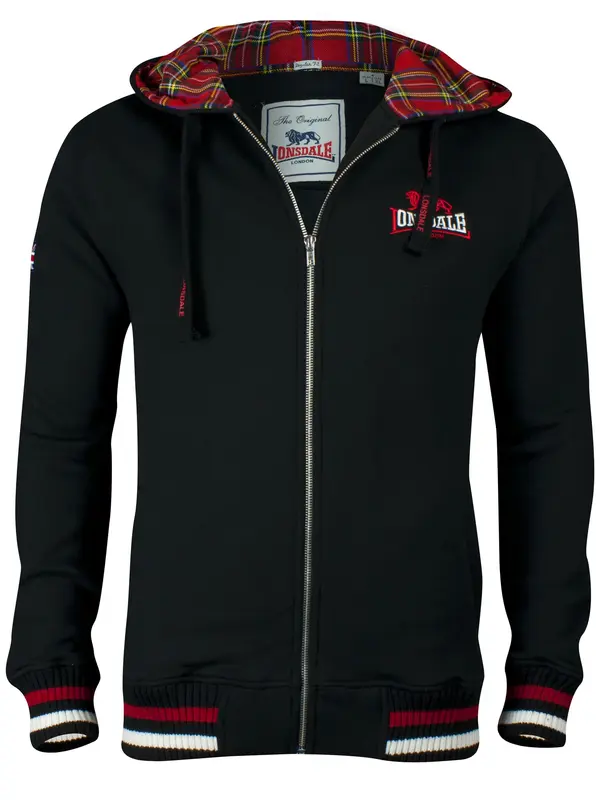 LONSDALE LONSDALE Gornji dio trenirke 'Lancaster'  crvena / crna / bijela