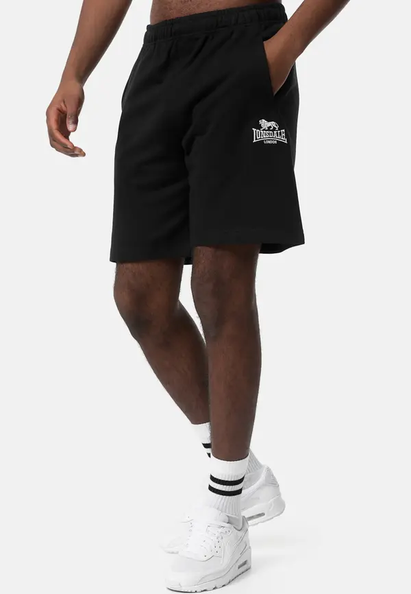 LONSDALE LONSDALE Hlače 'Dromore'  crna / bijela
