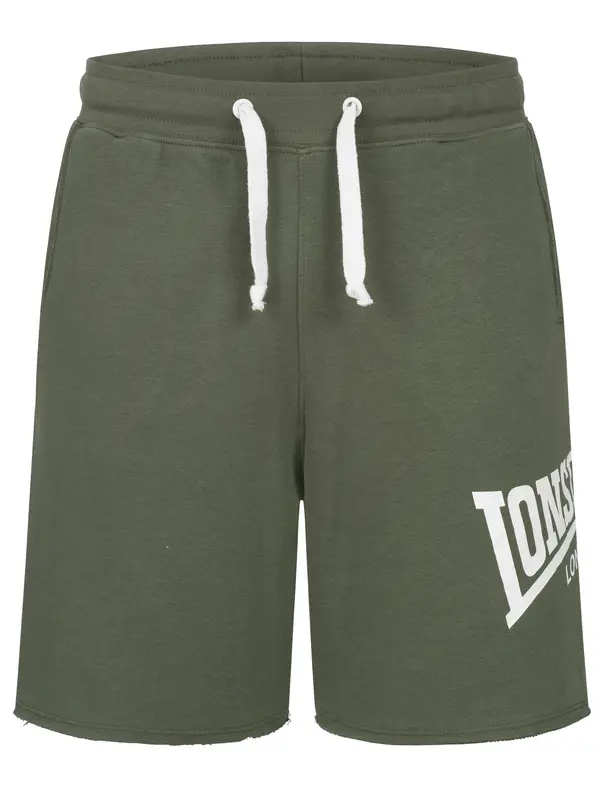 LONSDALE LONSDALE Hlače  kaki / bijela