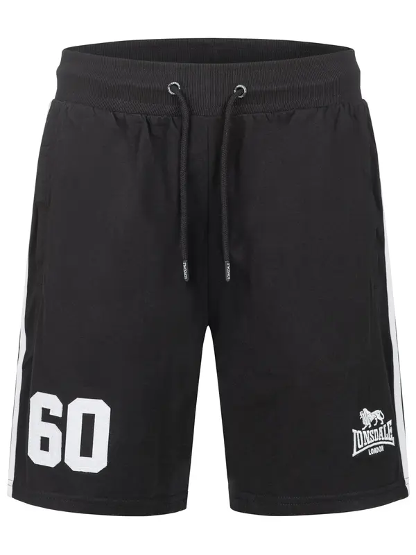 LONSDALE LONSDALE Hlače 'Marwick'  crna / bijela