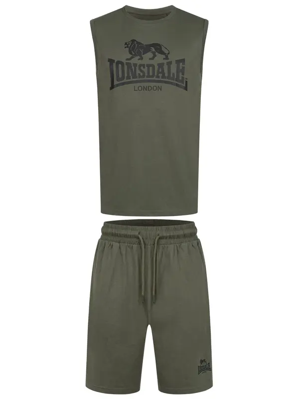 LONSDALE LONSDALE Jogging komplet 'Allanton'  maslinasta / crna